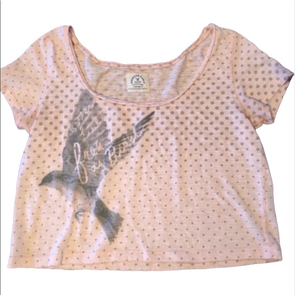 American Eagle Outfitters Tops - American Eagle Vintage T Polka Dot Crop Top